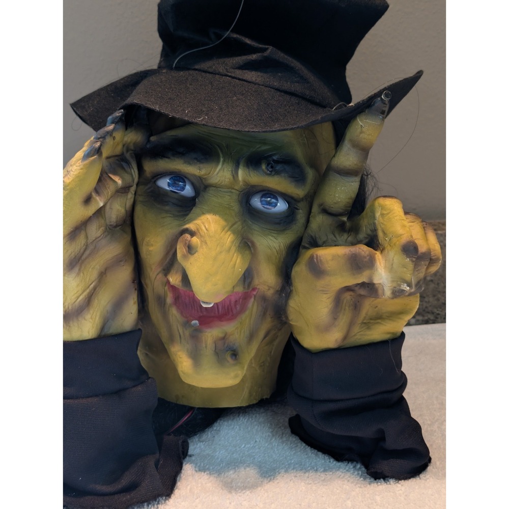 Scary Peeper Tapping Window Witch Animated Halloween Prop Tested Creepy Decor - Picture 4 of 16
